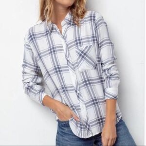 RAILS Hunter white storm plaid shirt